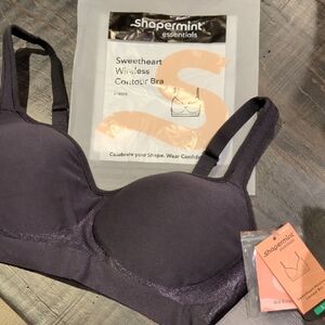 Shapermint Essentials Sweetheart Wireless Contour Bra — Black